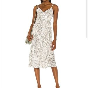 Woven Wrap Midi Dress